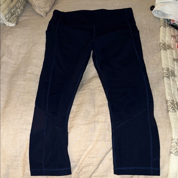 Lululemon Navy Blue Athletic Leggings - Picture 1 of 8